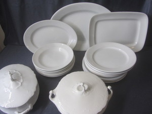 lot 99 image: Ironstone with casseroles, platters...
