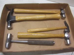 lot 118 image: Hammers with ball peen, qty 5...