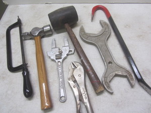 lot 181 image: Vise Grips, Slip & Lock, hammer, ba...