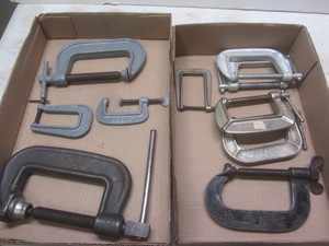 lot 186 image: C-clamps 4, Brink & Cotton 3...