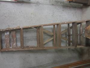 lot 199 image: Wooden 6ft and 2ft step ladders...