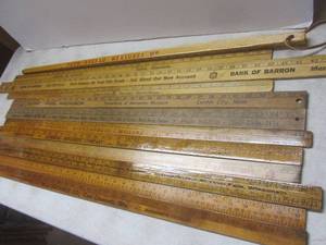 lot 202 image: Advertising rulers 3-4ft, Implement...