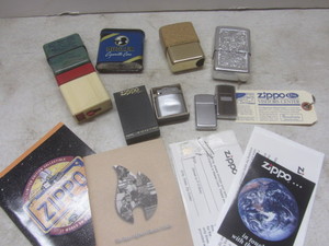 lot 216 image: Zippo lighters, metal cigarette hol...