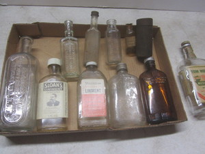 lot 220 image: Apothecary bottles liniment, liquo...