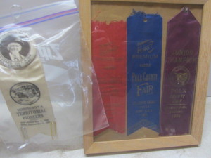 lot 230 image: Polk County Fair ribbons 1923, 192...