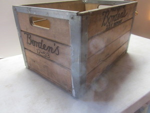 lot 251 image: Bordens wooden crate - 25 cent depo...
