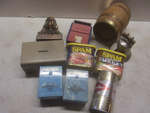 lot 259 image: Banks Spam, plastic, metal Ben Fra...