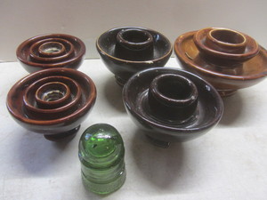 lot 269 image: Insulators, ceramic & glass with gr...