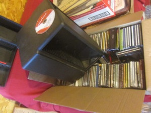 lot 297 image: Music CDs 100, two racks, portable...