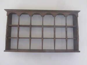 lot 323 image: Wall shelf, wooden 35.5x5x25.25...