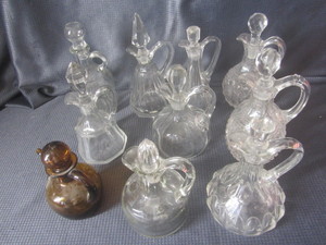 lot 314 image: Cruets, ten including amber...