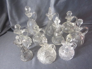 lot 316 image: Cruets, ten including silver overla...