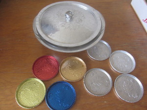 lot 336 image: Vintage hammered aluminum casserole...