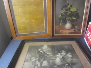 lot 388 image: Artwork Blackberries 17x20, Oak ...