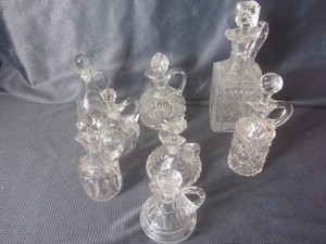 lot 391 image: Cruets, eight with decanter...