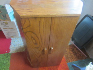 lot 18 image: Media Cabinet, wood 24x18x27H...