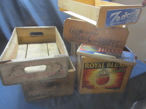 lot 449 image: Apple & Pepsi boxes, wooden...