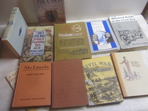 lot 498 image: Books Abe Lincoln, Civil War...
