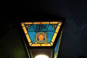 lot 4 image: MILLER LIGHT LIGHT UP HANGING SIGN