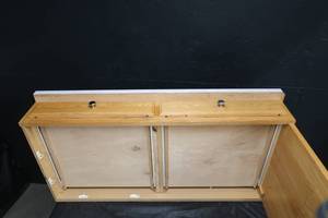 lot 10 image: COUNTER TOP WITH TWO DRAWERS