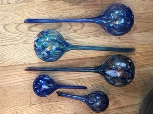 lot 53 image: Two Large Planters and Glass Watering Spheres