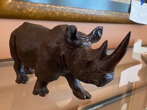 lot 83 image: Carved Rhinoceros Figure