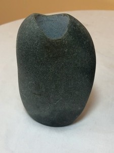 lot 45 image: Imbedded Rock Piece & Pair Rock Vases