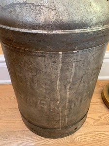 lot 168 image: Vintage Milk Can- Queens Farm Ozone Park, New York
