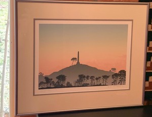 lot 143 image: Framed and Signed Print Oak Tree Hill