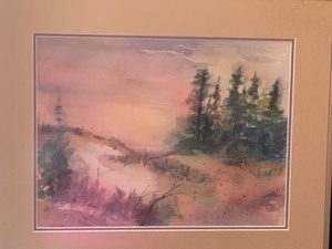 lot 156 image: Framed Watercolor by Leslie Gerstman