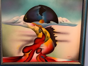 lot 187 image: Framed Art Purchased in Greece