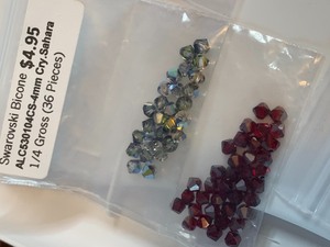 lot 207 image: Swarovski Bicone Beads