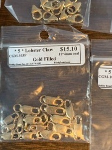 lot 211 image: Gold Filled Lobster Claws for Jewelry Making