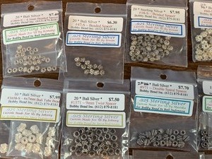 lot 212 image: Sterling Silver Spacers for JewelryBead Crafting
