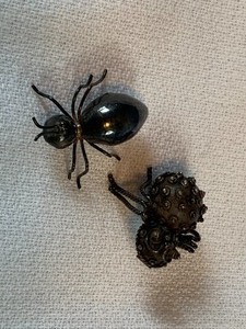 lot 226 image: Two Small Spider PinsBrooches