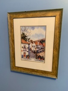 lot 229 image: Framed Watercolor Print by Duarte Botelho
