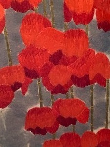 lot 228 image: Embroidered Framed Floral Art