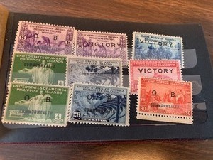 lot 246 image: Vintage Victory Postal Stamps
