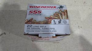 lot 107 image: Box of Winchester 555 .22 Shells