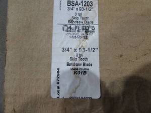 lot 124 image: NIB Bandsaw Blade