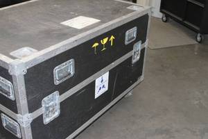 lot 30 image: Large Foam-Lined Rolling Heavy Duty Equipment Shipping Case w Casters - 53 x 34 x 33