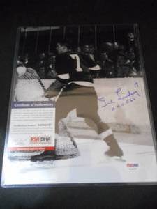 lot 4 image: PSADNA Authentic Ted Lindsay Red Wings Autograph Photo 8 X 10