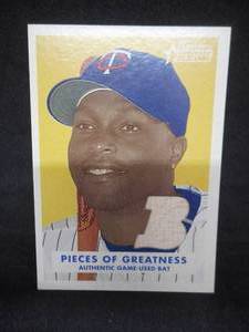 lot 26 image: 2006 Bowman Heritage Torii Hunter Game Used Bat Card