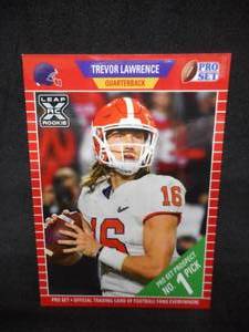 lot 28 image: 2021 Pro Set Trevor Lawrence Rookie Card #PS1 Mint