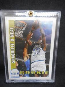 lot 46 image: 1992-93 Hoops Shaquille Oneal Rookie Card #442