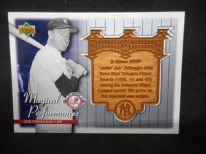 lot 49 image: 2003 Upper Deck Magical Performances Joe DiMaggio #MP24