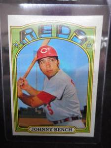 lot 80 image: 1972 Topps Johnny Bench #433 Excellent Condition