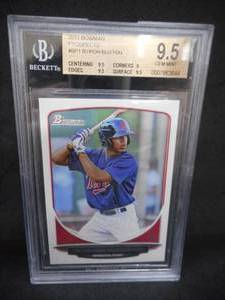 lot 95 image: BGS 9.5 Gem Mint 2013 Bowman Byron Buxton Rookie Card #BP1
