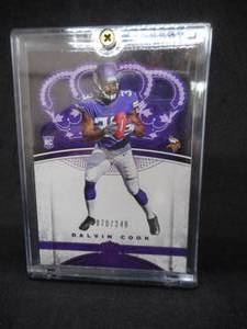 lot 99 image: 2017 Crown Royale Dalvin Cook Rookie Card #89 Serial #70249