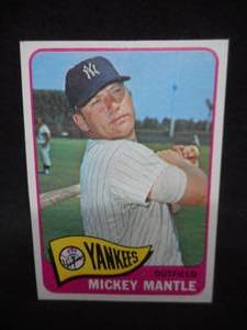 lot 107 image: 1965 Topps Mickey Mantle #350 Excellent Condition LK